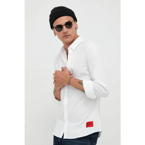 Hugo Košulja za muškarce, boja: bijela, slim, s klasičnim ovratnikom, 50475687