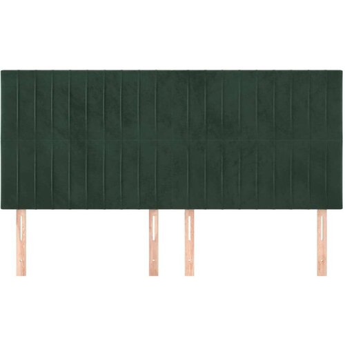  Uzglavlje 4 kom tamnozeleni 90x5x78/88 cm bar&amp;scaron;unasti Slike