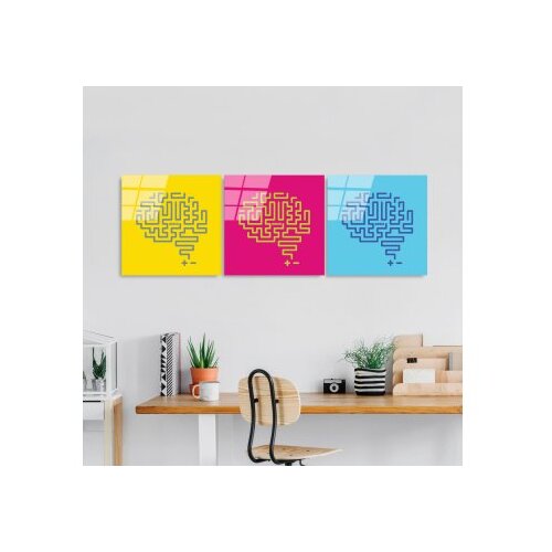 Wallxpert dekorativna slika od kaljenog stakla (3 komada)uv 851 50 x 50 Slike