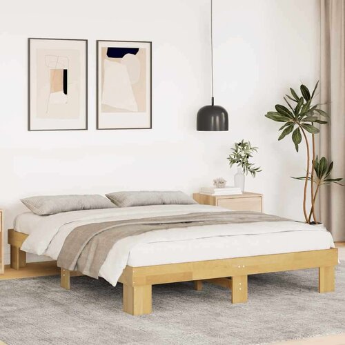 vidaXL Okvir kreveta bez madraca 160x200 cm puno drvo hrast Cene