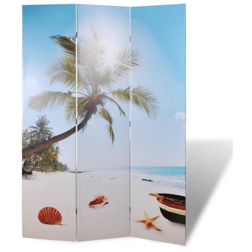 vidaXL Sklopiva sobna pregrada s uzorkom plaže 120 x 170 cm Cijene