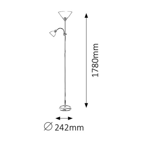Rabalux action podna lampa sa čitačem l.E27100W+E14 25W Slike