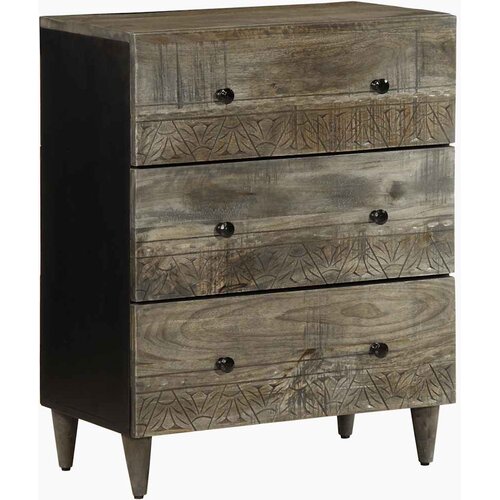  Komoda svijetlo siva 60x33,5x75 cm Puno drvo Mango Cene