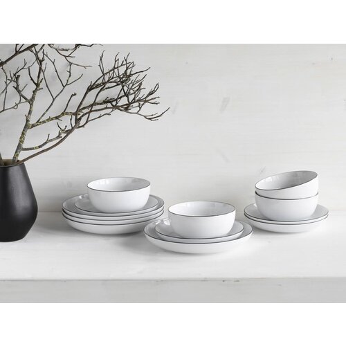 Creatable Jedilni Servis All Round Black Line, 12-Delni Slike