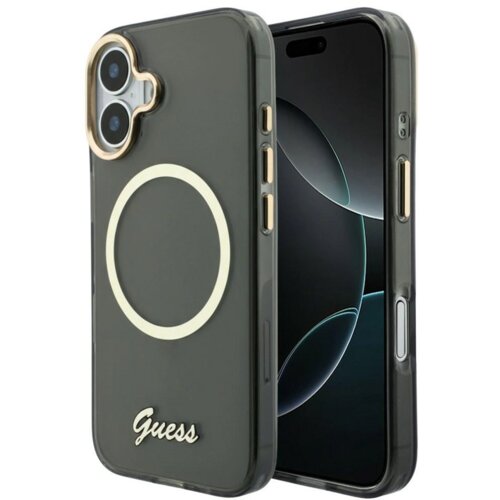  Maska Guess IML Script Metal MagSafe za iPhone 17 crna Cene