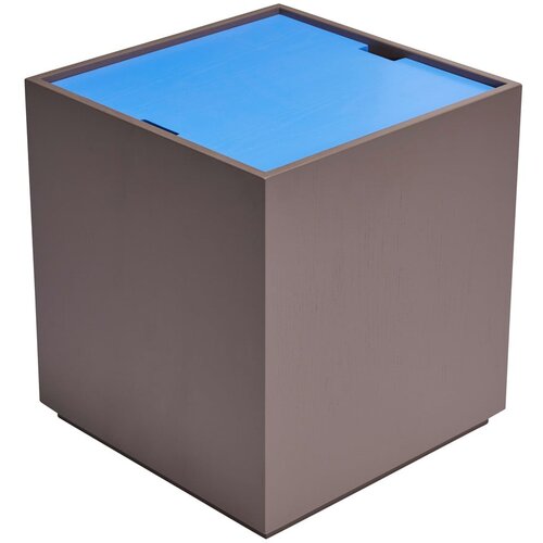 H&amp;uuml;bsch Modra/temno siva skrinja iz masivnega jesena 40x45 cm Vault &amp;ndash; Slike