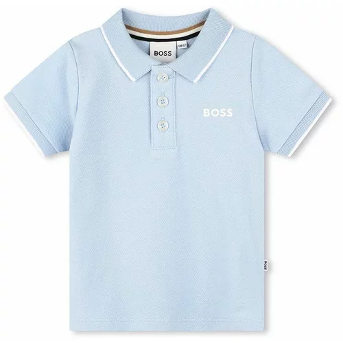 Boss Pamučna polo majica za bebe bez uzorka