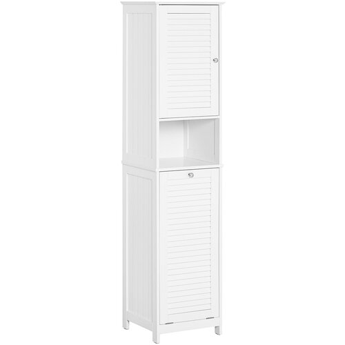 SoBuy visoka omarica za kopalnico s perilom v beli barvi v stilu bohe, (20814723) Cene