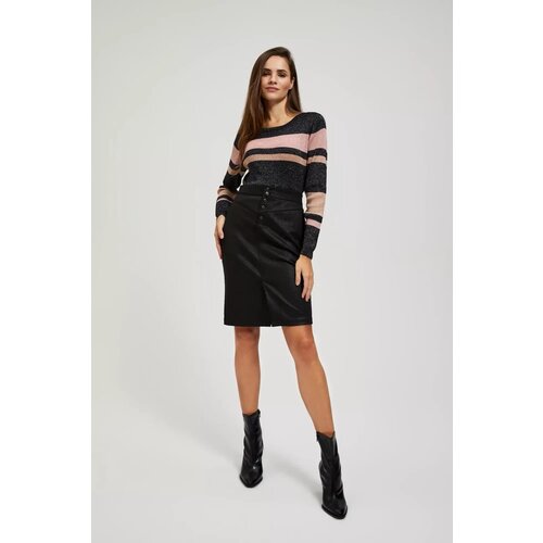 Marisse Black Pencil Skirt With Decorative Buttons Cijene