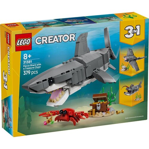 Lego Creator 3in1 Fierce Shark and Treasure Chest 31381 Slike