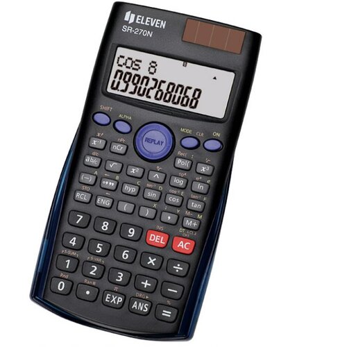  KALKULATOR TEHNIČKI 10 PLUS 2MJESTA 240 FUNKCIJA ELEVEN SR-270N CRNI Cene