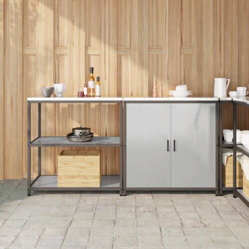  Kuhinjski set za pohranu 2 pcs Srebrna 180 x 50 x 92 cm Slike