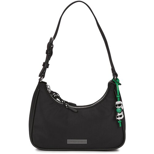 Karl Lagerfeld IKON NYLON SHOULDER POUCH Crna Slike
