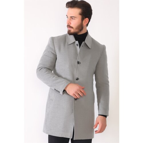 Dewberry PLT8364 MEN'S COAT-LIGHT GREY Cene