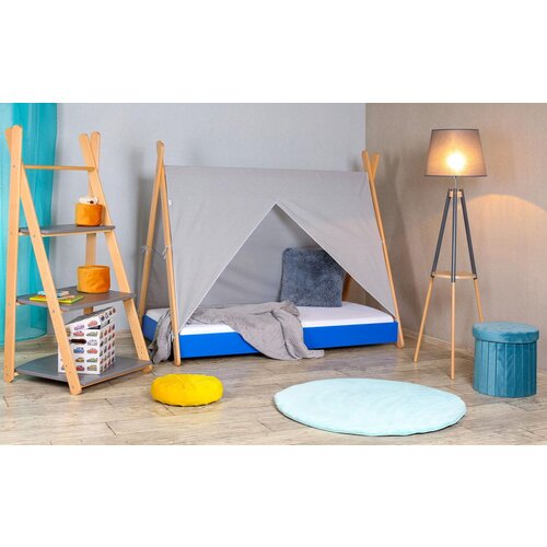  Krevet sa Nadstrešnicom i Dušekom 180X80cm Tipi Plavi Cene