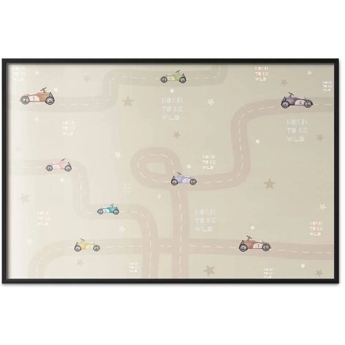  Plakat - Racing Cars 60x40 Crni okvir Slike