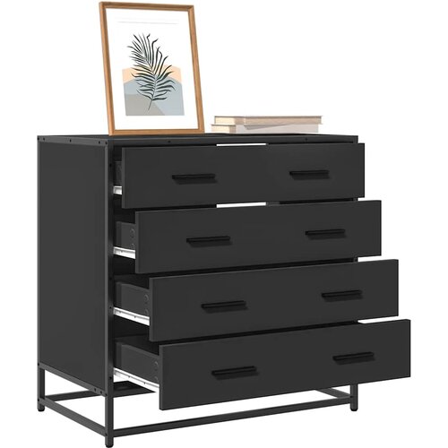 vidaXL Ormar s ladicama crni 70x41x70 cm izrađeno drvo Cijene