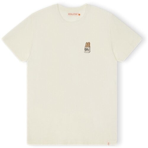 Rvlt Revolution Majice & Polo majice T-Shirt Regular 1369 FLU - Off White Bela Cene