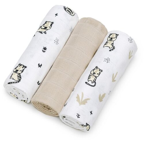 T-TOMI TETRA Cloth Diapers HIGH QUALITY plenice iz blaga Tigers70x70 cm 3 kos Cene
