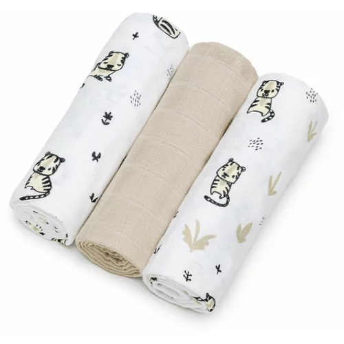 T-TOMI TETRA Cloth Diapers HIGH QUALITY plenice iz blaga Tigers70x70 cm 3 kos