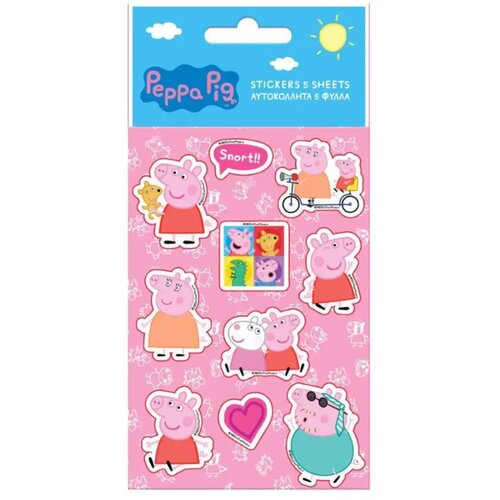 Luna Set samoljepljivih naljepnica Peppa Pig 8x12cm 5 kom Cene