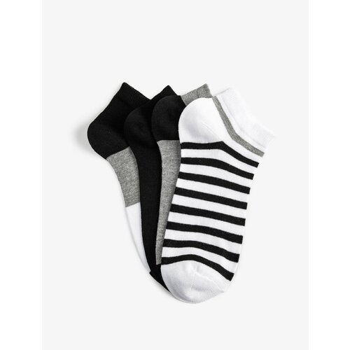 Koton Striped 4-Pack Booties Socks Set Multicolor Cene