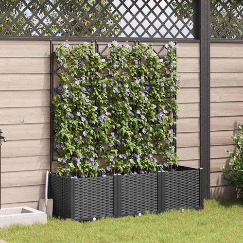  Vrtna saksija 3 pcs Crna 120 x 40 x 143 cm Plastika Cene