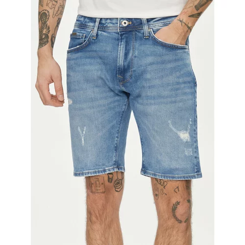 PepeJeans Jeans kratke hlače Taper Short PM801084RH7 Modra Regular Fit