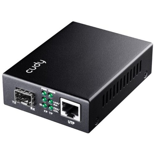 Cudy MC220 network media converter 1000 Mbit /s 1310 nm Single-mode Black Slike