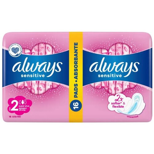 Always Higijenski ulošci Sensitive Ultra Super Plus Duo, 16 komada Slike