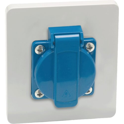 Famatel Utičnica zidna, schuko, 16A, 250V, 1x2P+TTL, IP54 &amp;ndash; 3915 Slike