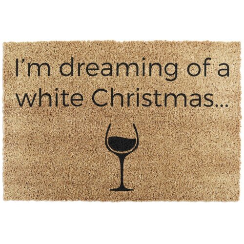 Artsy Doormats Otirač s božićnim motivom od kokosovih vlakana 40x60 cm White Wine Christmas – Cijene