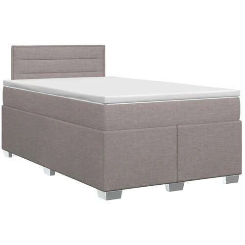  Boxspring krevet s madracem Sivosmeđa 120 x 200 cm Tkanina - Sivosmeđa 120 x 200 cm Dizajn linija Slike