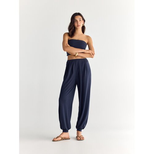Reserved LADIES` TROUSERS - mornarsko plava Cijene