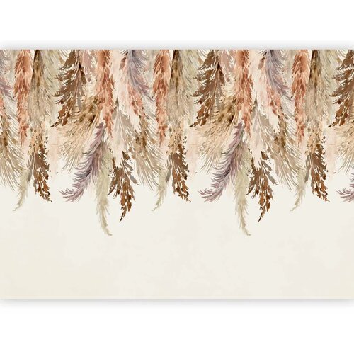  Foto tapeta - Minimalist boho landscape - dangling leaves in beige colours 300x210 Slike