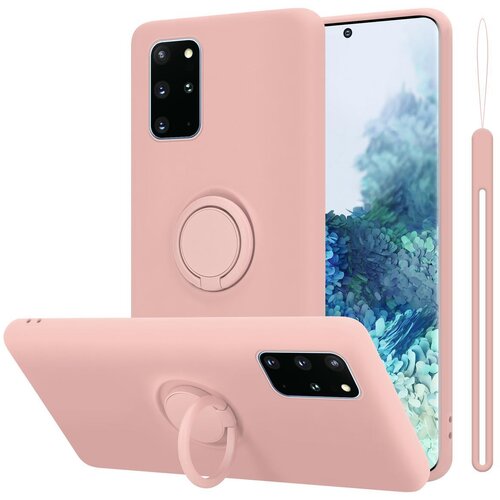 Cadorabo Ohi&scaron;je, združljiv s Samsungom v tekoči roza barvi - za&scaron;čitni pokrov iz fleksibilnega silikona TPU z obročem, (20591500) Cene