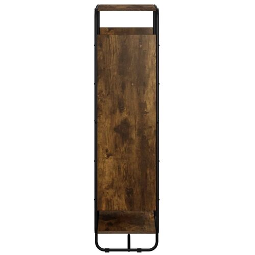  Visoka komoda Dimljeni hrast 60 x 37.5 x 144 cm Prerađeno drvo - Dimljeni hrast 60 x 37.5 x 144 cm Cijene