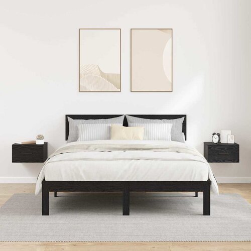  Noćni ormar 2 kom. Crni hrast 35 x 35 x 20 cm Konstruirano drvo Slike