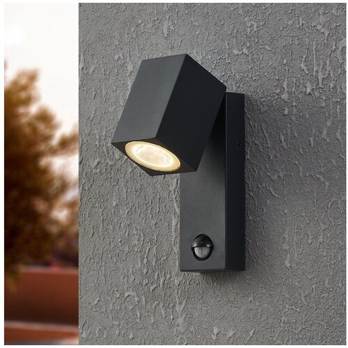 Eglo sakeda spoljna zidna lampa, led, 5w, 3000k, sa senzorom, liveni aluminijum/antracit Slike