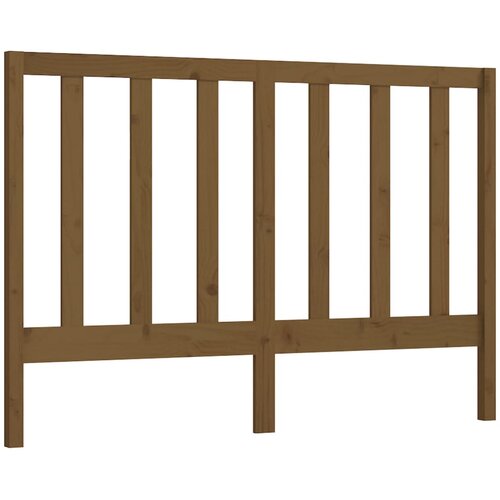  Uzglavlje za krevet boja meda 146 x 4 x 100 cm masivna borovina Slike