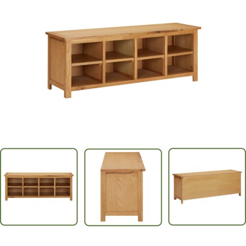 The Living Store Stojalo za čevlje 114x37x45 cm trdna hrastovina - Stojalo Za Čevlje, (21744432) Cene