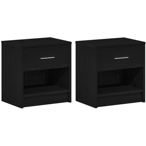 VidaXL Nočne omarice 2 kosa s predalom črne 39x28x41 cm, (5000298728) Slike