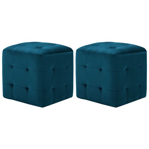 vidaXL noćni ormarići 2 kom plavi 30x30x30 cm od baršunaste tkanine Cijene