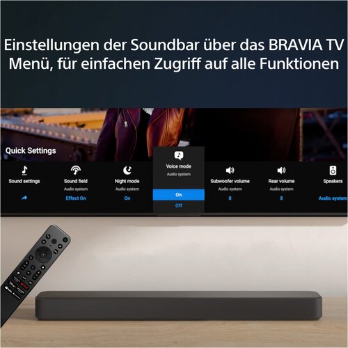 Sony HTS2000.CEL Soundbar crna Bluetooth&amp;reg;, Dolby Atmos&amp;reg;, USB, zidna montaža, WLAN Slike