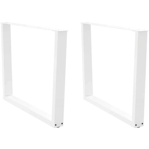  Noge jedilne mize V-oblika 2 kosa Bela 100x(72-73,3) cm Jeklo Slike