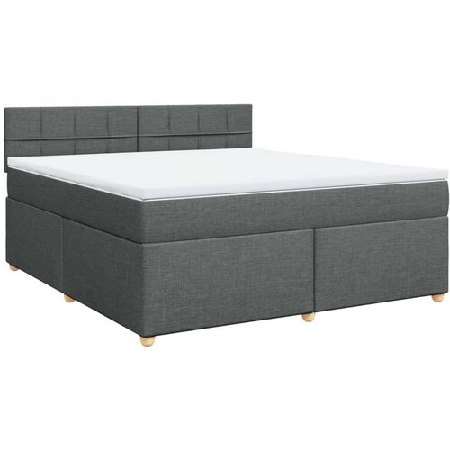 VidaXL Okvir kreveta s oprugama i madrac svjetlosivi 180x200cm tkanina Slike