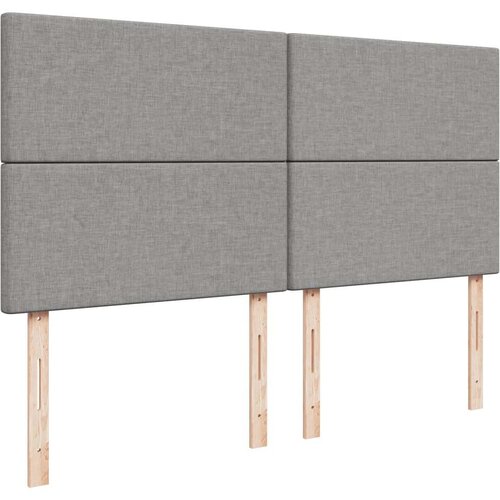 VidaXL Krevet s oprugama i madracem svjetlosivi 180x200 cm od tkanine Slike