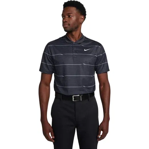 Nike Dri-Fit Victory Ripple Mens Polo Black/Dark Smoke Grey/White M