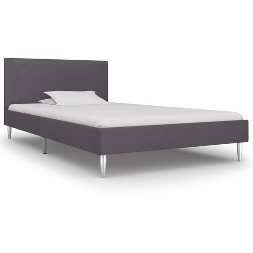 VidaXL Posteljni okvir sivo blago 90x200 cm Slike