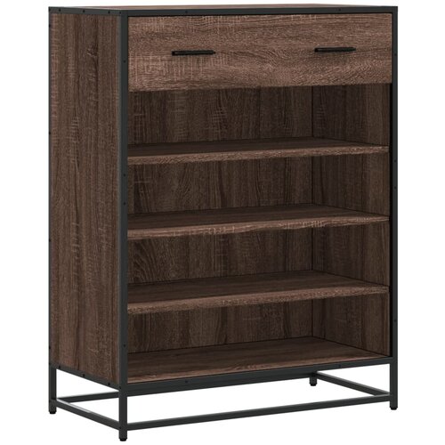 Maison Chic Omarica za obutev - Kopa za čevlje rjavi hrast 75x38x97,5 cm inž. les in kovina, (21777313) Slike